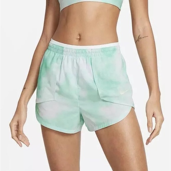 Nike Pants - Nike Running Green Tie Dye Running Shorts Ifit